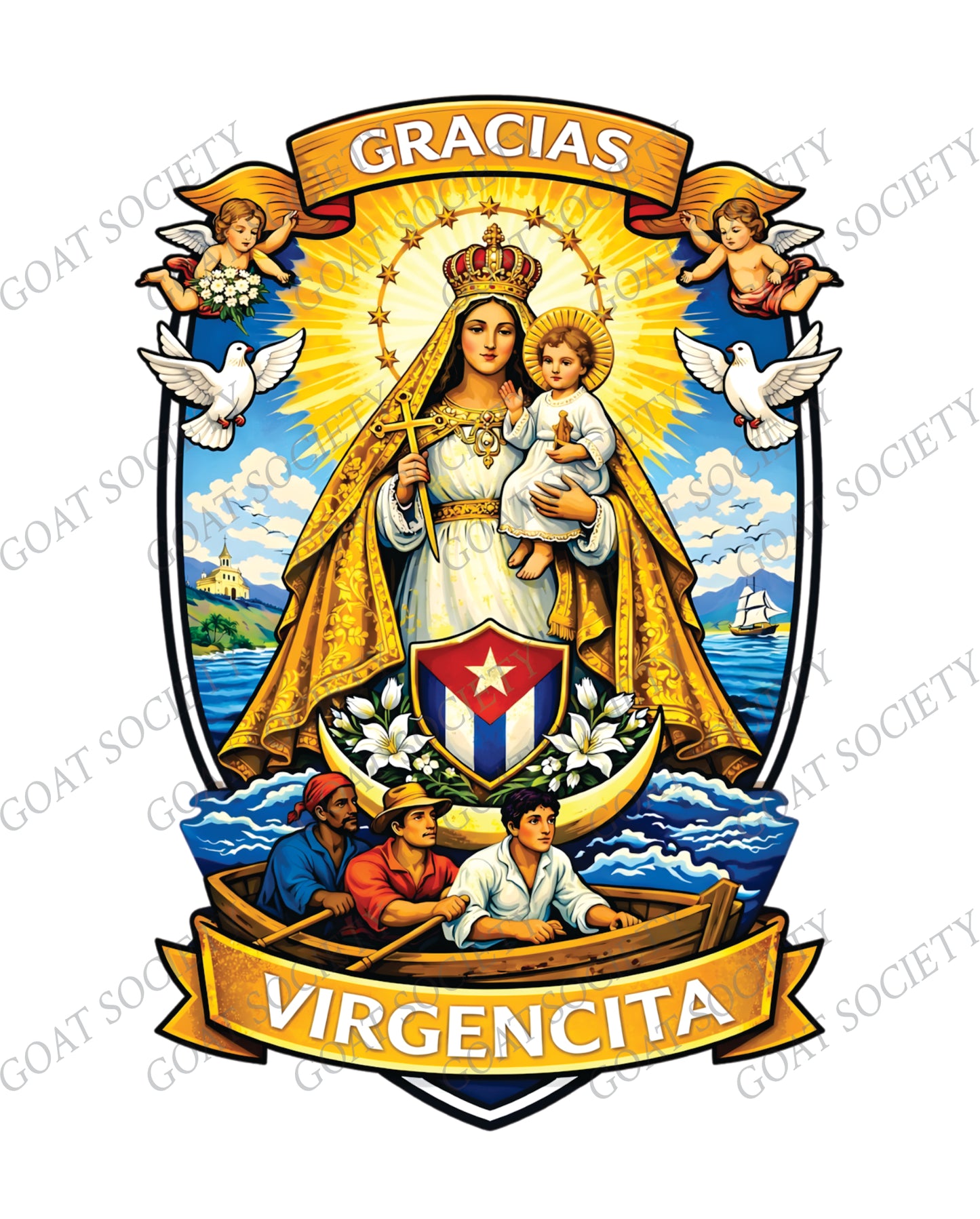 “Gracias Virgencita” T-Shirt – Cuba: Faith & Freedom Edition